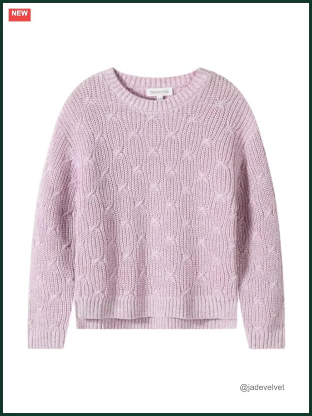 Girls Cotton Cable Knit Pullover Sweater with Side Slit Chunky Jumper